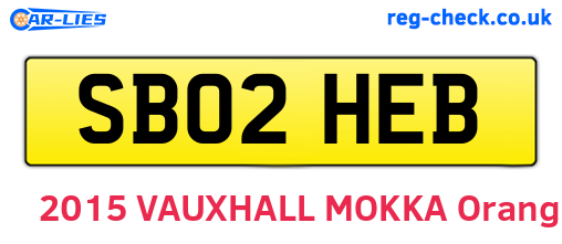 SB02HEB are the vehicle registration plates.