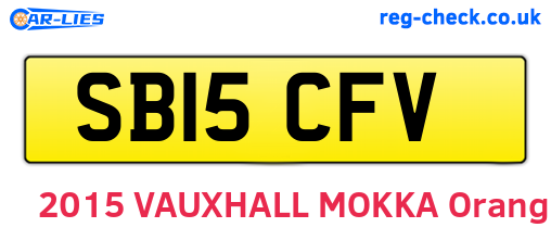 SB15CFV are the vehicle registration plates.