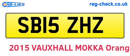 SB15ZHZ are the vehicle registration plates.