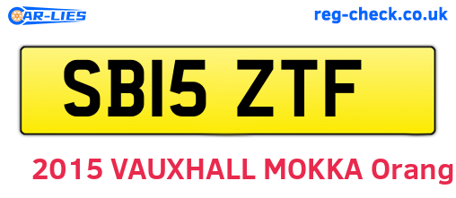 SB15ZTF are the vehicle registration plates.
