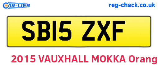 SB15ZXF are the vehicle registration plates.