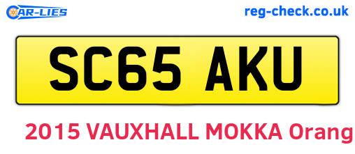 SC65AKU are the vehicle registration plates.