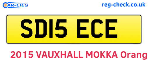 SD15ECE are the vehicle registration plates.