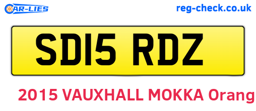 SD15RDZ are the vehicle registration plates.
