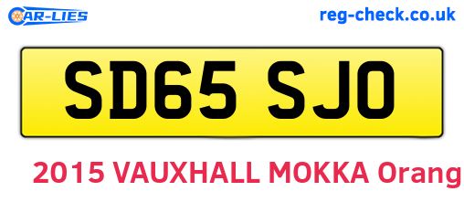 SD65SJO are the vehicle registration plates.