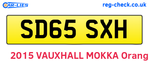 SD65SXH are the vehicle registration plates.