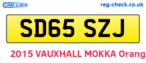 SD65SZJ are the vehicle registration plates.