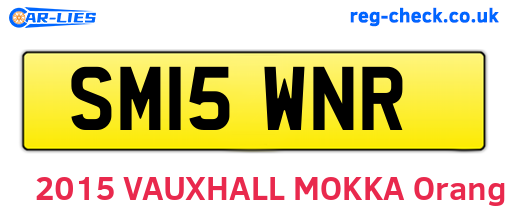 SM15WNR are the vehicle registration plates.