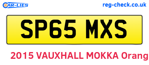 SP65MXS are the vehicle registration plates.
