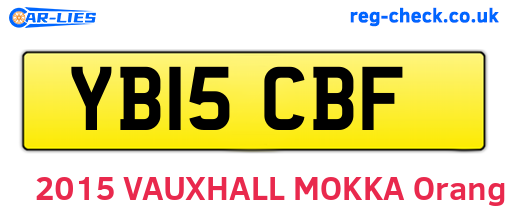 YB15CBF are the vehicle registration plates.