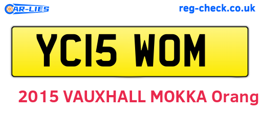 YC15WOM are the vehicle registration plates.