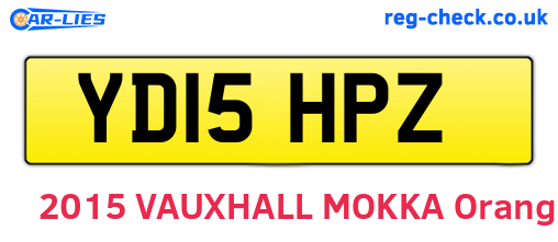 YD15HPZ are the vehicle registration plates.
