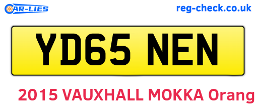 YD65NEN are the vehicle registration plates.