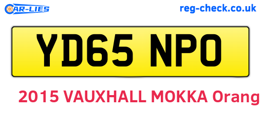 YD65NPO are the vehicle registration plates.