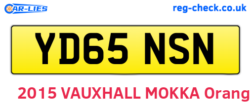 YD65NSN are the vehicle registration plates.