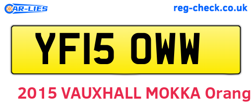 YF15OWW are the vehicle registration plates.