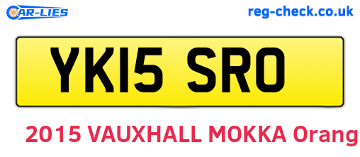 YK15SRO are the vehicle registration plates.
