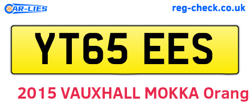 YT65EES are the vehicle registration plates.