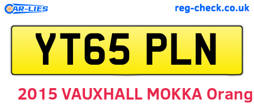 YT65PLN are the vehicle registration plates.