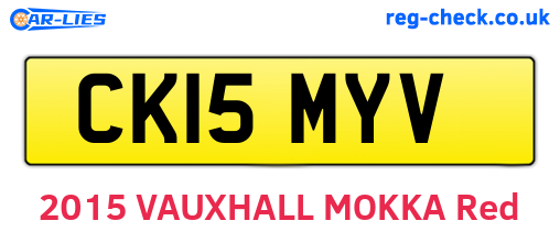 CK15MYV are the vehicle registration plates.