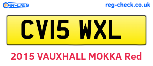 CV15WXL are the vehicle registration plates.