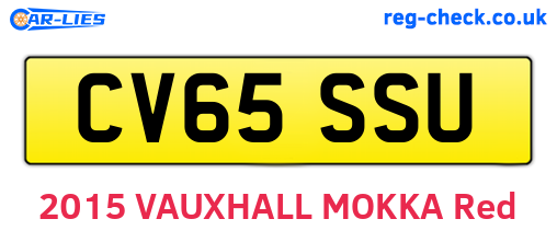 CV65SSU are the vehicle registration plates.