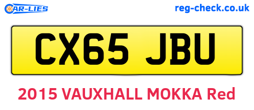 CX65JBU are the vehicle registration plates.