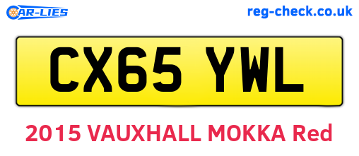 CX65YWL are the vehicle registration plates.