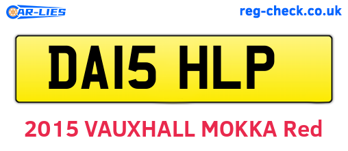 DA15HLP are the vehicle registration plates.