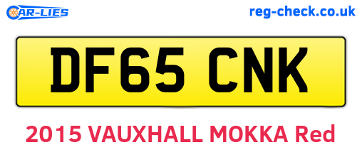DF65CNK are the vehicle registration plates.