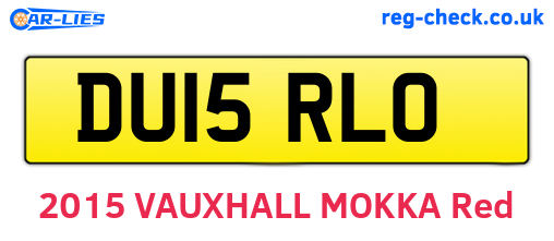 DU15RLO are the vehicle registration plates.