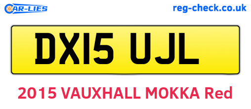 DX15UJL are the vehicle registration plates.