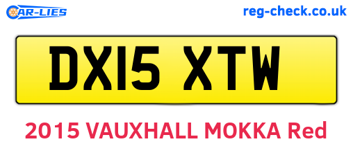 DX15XTW are the vehicle registration plates.