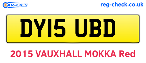 DY15UBD are the vehicle registration plates.