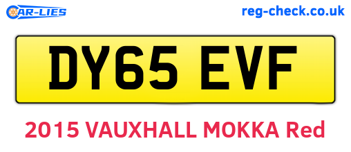 DY65EVF are the vehicle registration plates.