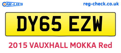 DY65EZW are the vehicle registration plates.