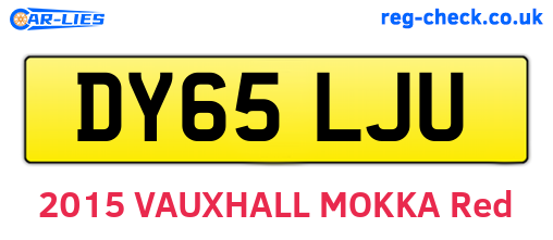 DY65LJU are the vehicle registration plates.
