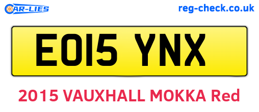 EO15YNX are the vehicle registration plates.