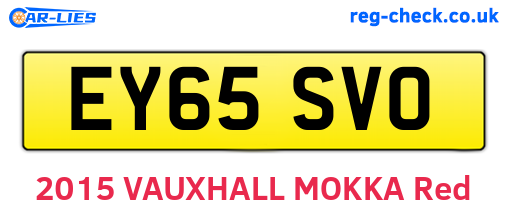 EY65SVO are the vehicle registration plates.