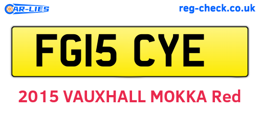 FG15CYE are the vehicle registration plates.