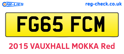 FG65FCM are the vehicle registration plates.