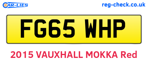 FG65WHP are the vehicle registration plates.