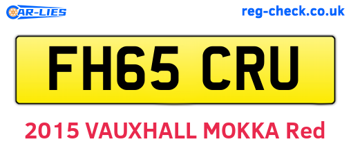 FH65CRU are the vehicle registration plates.