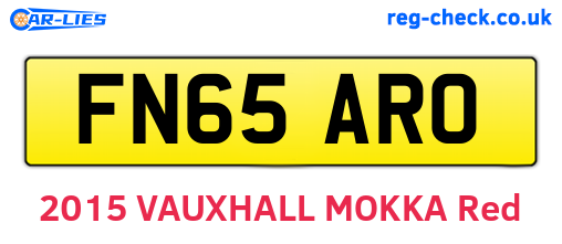 FN65ARO are the vehicle registration plates.