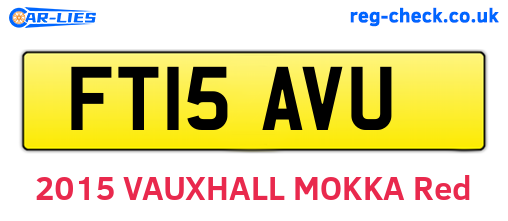 FT15AVU are the vehicle registration plates.