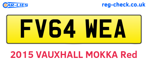 FV64WEA are the vehicle registration plates.
