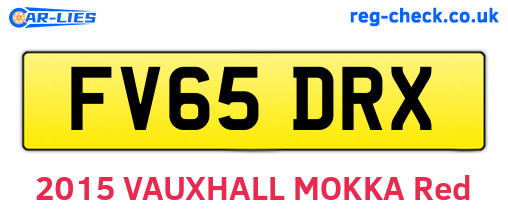 FV65DRX are the vehicle registration plates.
