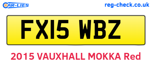 FX15WBZ are the vehicle registration plates.