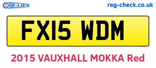 FX15WDM are the vehicle registration plates.