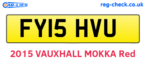 FY15HVU are the vehicle registration plates.